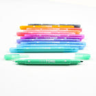 Tombow - Feutres à 2 pointes Twintone, pastel, paq./12-Pointe ronde avec une épaisseur de trait de 0,8 mm 