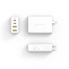 Adam Elements Chargeur OMNIA 100W Multiport Super Charging Kit-Ports USB-C et USB-A - Blanc-Brancher et utiliser