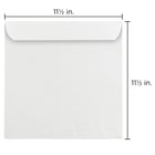 JAM Paper Enveloppes carrées standard avec fermeture gommée, 11 1/2 x 11 1/2 po, blanc, 1000/pqt-Fermeture : gomme