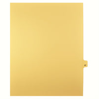 Markmaker - Intercalaires imprimes Legal, Chamois, 1/25th coupe, format lettre, sans trous, 25 tabs/PQT, 5 PQT/Boite, Numero 67-Intercalaires imprimes Legal