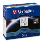 M DISC - DVD-R 4X 4,7 Go avec surface inscriptible brevetée, paq./5 avec boîtier-Stockage d'archives numériques DVDR