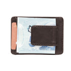 Designer Ashlin  Portefeuille à pince à billets Jett avec 2 poches pour cartes  Cuir de vachette Toscane  Noir-Style européen.