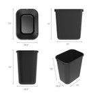 Staples - Corbeille - noire-Taille compacte (15" H x 10.25" L x 14.5" L) qui s'intègre parfaitement dans tout espace de travail.