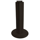 Azar Displays – Présentoir rotatif de comptoir à panneaux perforés sur 4 côtés, 24 x 4 x 4 (po), noir opaque (700222-BLK)-Présentoir à panneaux perforés emboîtables sur 4 côtés et base rotative en plastique transparent de 14 1/2 pouces de diamètre