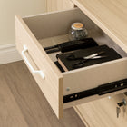 South Shore - Helsy Credence 2 tiroirs avec portes Orme naturel-Nettoyer avec un linge sec