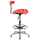 Flash Furniture – Tabouret de dessinateur avec siège tracteur éclatant de 30,5 po, tomate cerise (LF215CHYTOMATO)-Siège de tracteur moulé pour confort