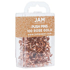 JAM Paper – Punaises, or rose, 2 paquets de 100, total de 200 (22432063a)-2 paquets de 100