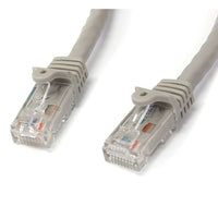 StarTech  Câble de raccordement Cat6 avec connecteurs anti-coupure RJ45, 100 pi, gris-Les connecteurs en or de 50 microns garantissent une conductivité optimale tout en éliminant les pertes de signaux en raison de l’oxydation ou la corrosion