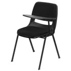 Flash Furniture – Chaise coquille ergonomique rembourrée avec tablette rabattable à gauche, noir (RUTEO101PADLTAB)-Noir/mousse, métal, plastique