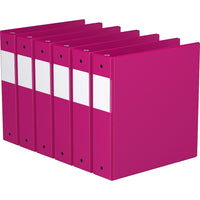 Davis Group Super économie, Reliure à anneaux ronds 2 po, paquet de 6 – Rose-3 Reliure À Anneaux