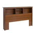 PrepacMC – Tête de lit à bibliothèque pour lit deux places ou grand lit de 65,75 po, fini cerisier-Composite de bois MDF stratifié fini cerisier pour plus de durabilité