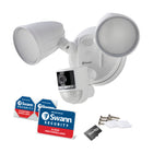 Swann - 4K Wi-Fi Caméra de sécurité à projecteur - Blanc-Enregistrez des clips localement (carte Micro SD de 32 Go incluse) et sur le cloud