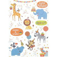 Rosedale – Cartes de souhaits et enveloppes, Happy Birthday Hooray! juvénile, 5 1/2 x 8 po, 12/paquet (15911)-Imprimé sur papier cartonné non couché de haute qualité