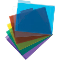 Staples Chemises de classement transparentes en poly, format lettre, 8 1/2 po x 11 po, couleurs variées-8 1/2 po x 11 po (format lettre)