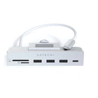Satechi Hub USB-C à pince pour iMac 24 pouces - Argent-3 x USB-A 3.0 data ports - up to 5 Gbps, does not support charging or CD readers, including Apple SuperDrive