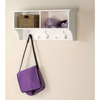 Prepacâ – Étagère à crochets pour vestibule, 36 x 11 1/2 po, blanc-Nombre de compartiments : 2