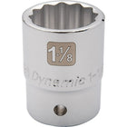 Dynamic Tools – Douille SAE de longueur standard de 1 7/8 po, 12 points avec prise de 3/4 po, fini chromé-Taille : 1 7/8 po