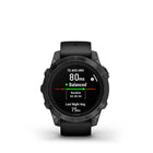 Garmin - Epix Pro Standard Edition - 47mm Gris ardoise avec bande noire-NOUVELLE intégration de la carte Up Ahead : obtenez en un coup d'œil une connaissance des points de contrôle POI sélectionnés à venir, désormais superposés sur la carte, tels que les postes de ravitaillement pendant une course