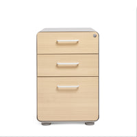 Classeur à 3 tiroirs Poppin Stow - Chêne blanc et naturel-Classeur à 3 tiroirs Stow - pour lettre et legal