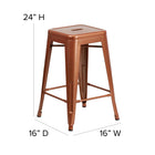 Tabouret de comptoir sans dossier de 24 po, intérieur/extérieur, cuivre (ET-BT3503-24-POC-GG)-5