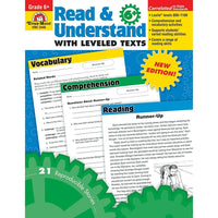 Evan-Moor - Guide ressource Read and Understand With Levelled Texts (EMC3446), 6e année+-1