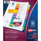 Avery - Intercalaires avec table des matières Ready Index - 10 onglets - paq./25-Plus solide de 3 façons pour durer plus longtemps