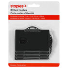 Staples - Porte-insignes d'identification, paquet de 4-Les cartes s'insèrent derrière la couverture protectrice et restent bien en place