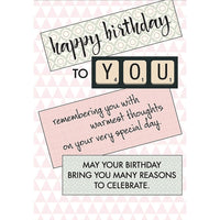 Millbrook Studios – Cartes de souhaits et enveloppes, Happy Birthday To You, 5 3/8 x 7 3/4 po, 18/paquet (06223)-Imprimées sur du papier cartonné non couché