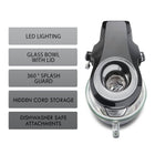 Kenmore Elite - Ovation batteur sur socle de avec couvercle pour verser - 5 qt - gris métallique-Bol en verre de grande capacité de 5 qt avec couvercle de rangement