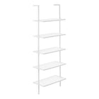 Monarch Specialties - 3687 72 po H Etagere Echelle - Blanc/Metal Blanc-Cadre en métal noir solide avec une finition satinée ajoute de l'élégance à cette étagère de 5 niveaux