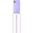 LAUT PASTELS Necklace pour iPhone 12/12 Pro - Violet-Longueur maximale de la corde 160 cm, boîtier en polyéthane thermoplastique souple (TPU), verrouillage réglable en métal et corde solide en nylon-polyester