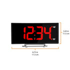 Marathon Watch - Horloge LED à affichage incurvé avec double alarme et port de charge USB - Noir-Alarme Avec Snooze : alarme facile à régler avec fonction snooze (intervalles de 5 minutes)