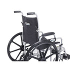Drive Medical – Fauteuil de transport Poly-Fly avec appuis-pieds escamotables avec siège de 20 po-Roues à dégagement rapide de 24 pouces pouvant être retirées pour passer d’un fauteuil autopropulsé à un fauteuil de transport