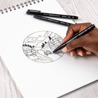 Tombow - Stylos pour le dessin, encre noire, paq./3-Excellente pointe durable