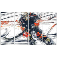 Designart – Hockey au Canada, imprimé sur toile (PT2528-271)-Impression
