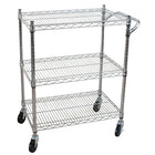 Oceanstar - Chariot utilitaire robuste multifonctions AUC1460, 3 niveaux-Quatre roulettes robustes