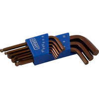 Gray Tools – Ensemble 9 pièces de clés hexagonales métriques courtes à embout sphérique de 1,5 à 10 mm-Tailles incluses : 1.5, 2, 2.5, 3, 4, 5, 6, 8 et 10 mm.