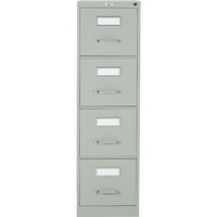 Staples® – Classeur vertical format lettre, 4 tiroirs, gris-Suspension progressive à roulements - fonctionnement très confortable