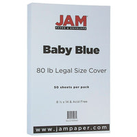 Papier mat 80 lb, 8 1/2"X14", bleu pastel, pqt/50-1
