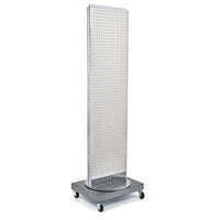 Azar Displays – Support de plancher autoportant à panneau perforé, 16 x 60 po, blanc (700253-WHT)-En panneau perforé