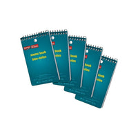 Staples - Blocs-notes, 3 po x 5 po, 60 feuilles, paq.5-Carnet format poche pratique à reliure en spirale sur le dessus