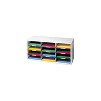 Fellowes — Trieuse de documents à 12 compartiments, 12 9/10 x 29 x 11 9/10 (po), gris tourterelle-Ses douze compartiments vous permettront de toujours avoir la documentation, les dossiers actifs et les formulaires sous la main