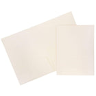 JAM PaperMD – Chemise fini lin à deux pochettes, ivoire, paquet de 12-Taille : 9 x 12 po