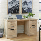 Sauder 60"W La Collection Mason Peak Crédence - Finition Prime Oak-Garantie limitée de 5 ans