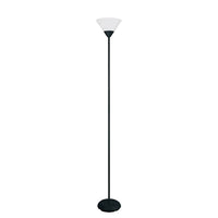 Simple Designs - Lampe de sol à incandescence, noir (LF1011-BLK)-Base en métal de type torchère