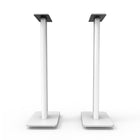 Kanto – Supports sur pied élevés pour haut-parleurs étagères, 32 po, blanc SP32PLW-L'intérieur creux et les canaux inférieurs aident à dissimuler câbles et fils de haut-parleurs