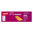 Staples - Enveloppes kraft n° 1 pour monnaie avec rabats gommés, 2 1/4 x 3 1/2 po, 28 lb, brun, boîte de 250-Enveloppes n° 3 idéales parfaites pour ranger des pièces de monnaie, des clés, de petites pièces et autres objets divers.