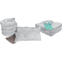 Zenith Safety – Trousses en cas de déversement 20 gallons, huile seulement, sans contenant-Contenu : 50 tampons absorbants (15 x 17 po), 4 remblais tubulaires (3 x 48 po), 2 coussins absorbants (8 x 18 po), 1 paire de gants en nitrile, TTG (11), 1 paire de lunettes de sécurité à coque (taille unique), 1 sac à déchets (26 x 36 po)