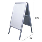 Eddie's - Cadre Tableau de marqueurs blancs et porte-affiches - 28,75" x 18,75" (surface d'écriture) - Aluminium (130445-1)-Aluminium