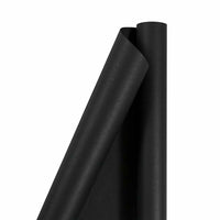 JAM Paper -  Emballage cadeau – Papier d'emballage mat – 25 pieds carrés par rouleau – Noir mat – 2/paquet-Couleur : noir mat: Le papier d'emballage coloré donnera envie à tous de découvrir ce qu'il y a à l'intérieur